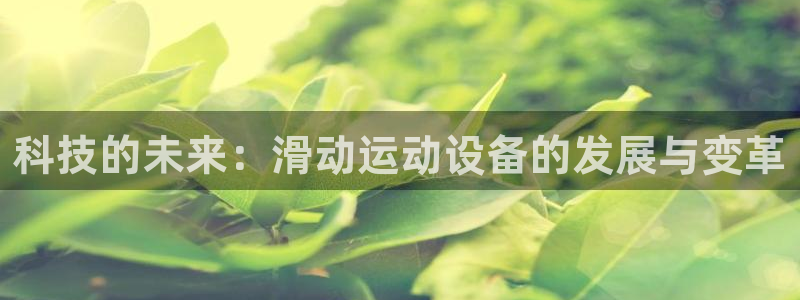 三亿体育官方正版app科技:科技的未来:滑动运动设备的发展与